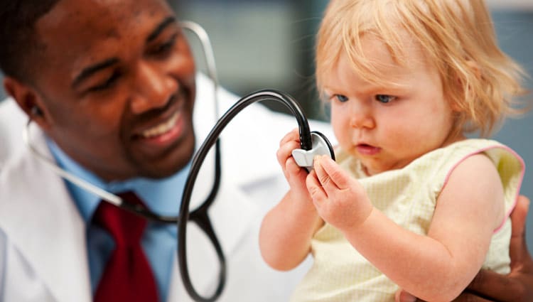 health care doctor and baby